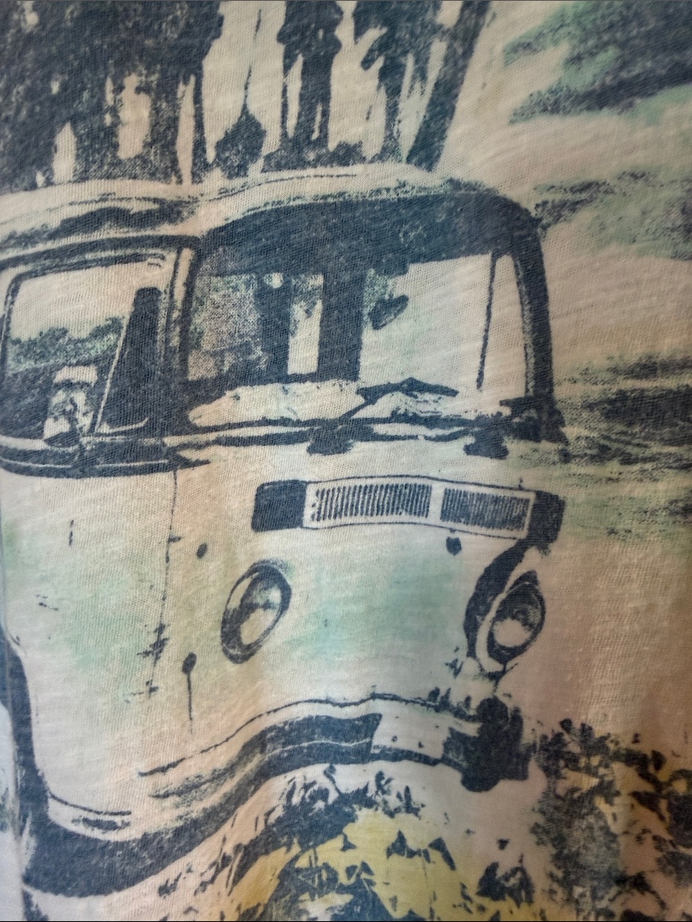 Magnolia Pearl Cream California Graphic Tee with Blue, Pink & Yellow Accents - Picture 7 of 10